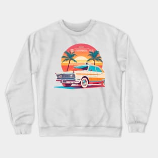 artwork of t-shirt graphic design of miami street Crewneck Sweatshirt